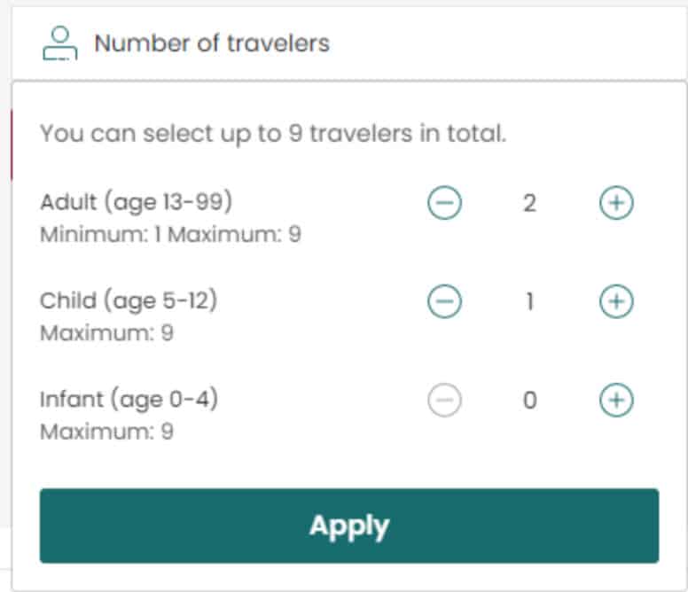 age bands example