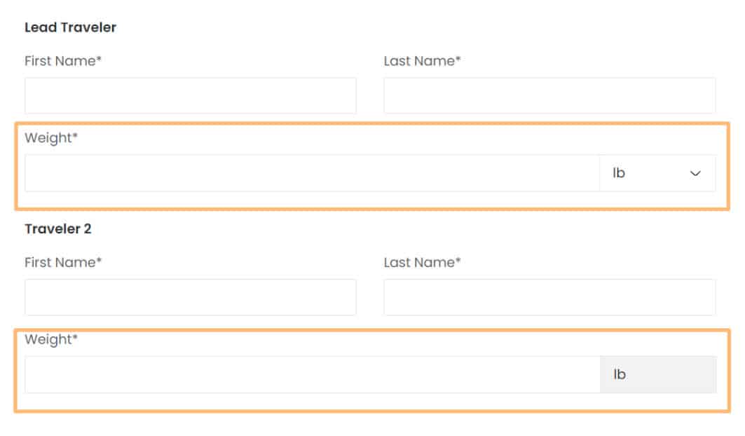 booking questions with units